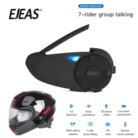 ejeas q7 quick 7 motorcycle intercom helmet headset upto 7 riders wireless waterproof interphone headsets bluetooth 5 0 fm