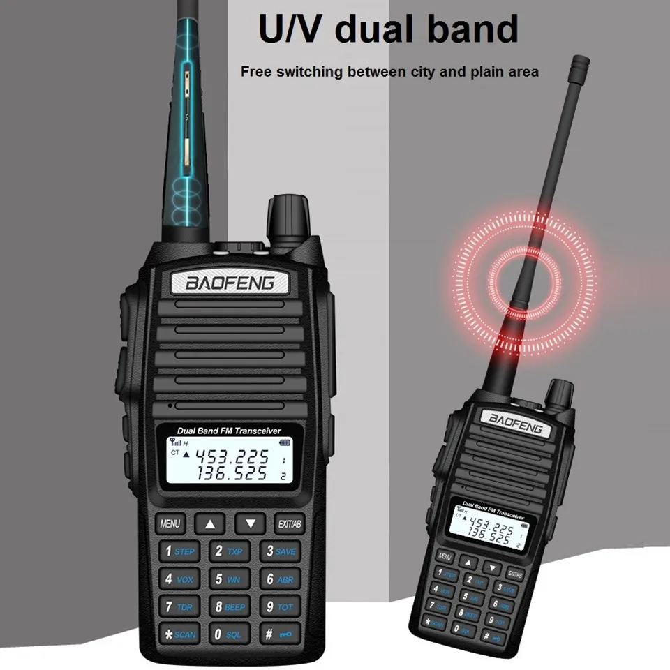 8 Вт BAOFENG UV-82 рация VHF UHF морской Ham CB радиоприемник сканер UV 82 PMR 446 охотничий двухсторонний радиоприемник VOX UV-82HP