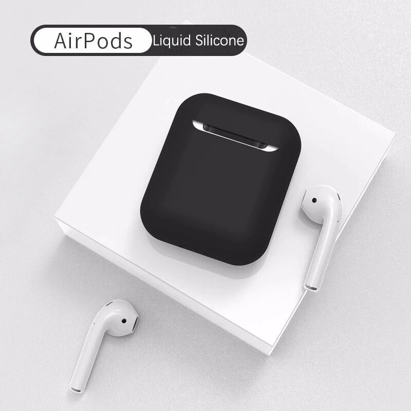 Мягкий силиконовый чехол для наушников Apple Airpods 1 2 защитный беспроводных Bluetooth
