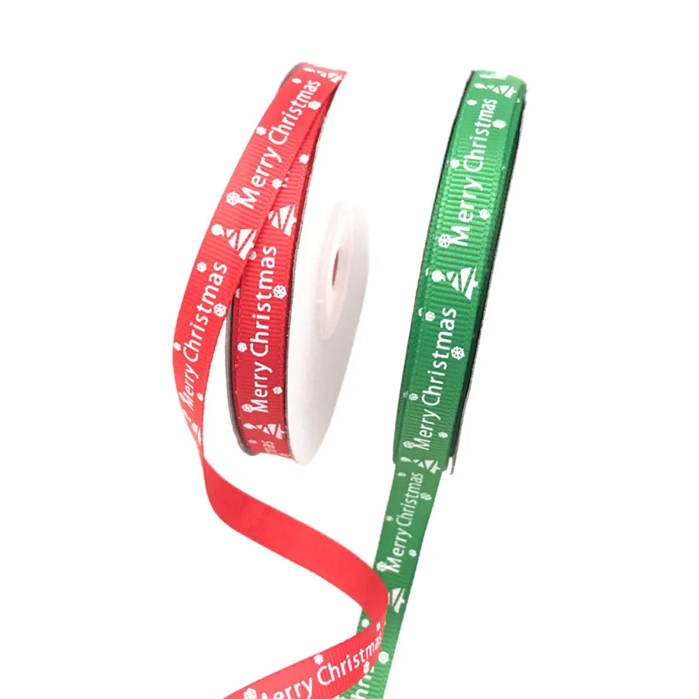 25YD Christmas Ribbon 10mm Multi-craft Supplies Party Gift Colorful Pattern Decoration | Дом и сад