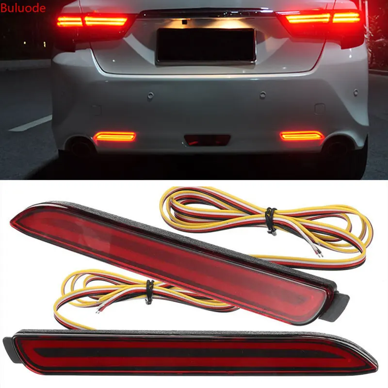 Автомобильный Светодиодный отражатель заднего бампера стоп сигнал для Toyota Harrier