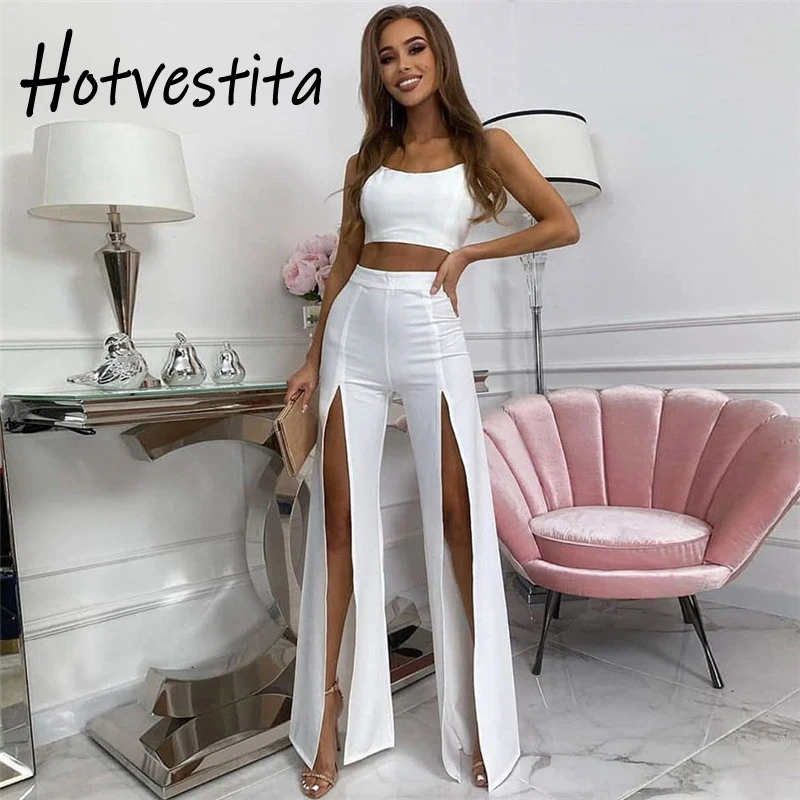 

Женские винтажные леггинсы с широкими штанинами, с высоким разрезом