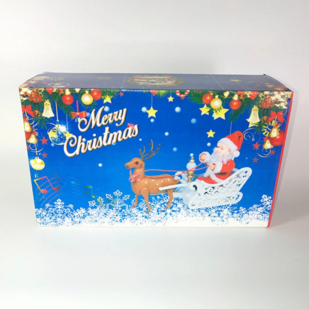Кукла Санта-Клаус олень сани игрушка Универсальный электрический автомобиль с