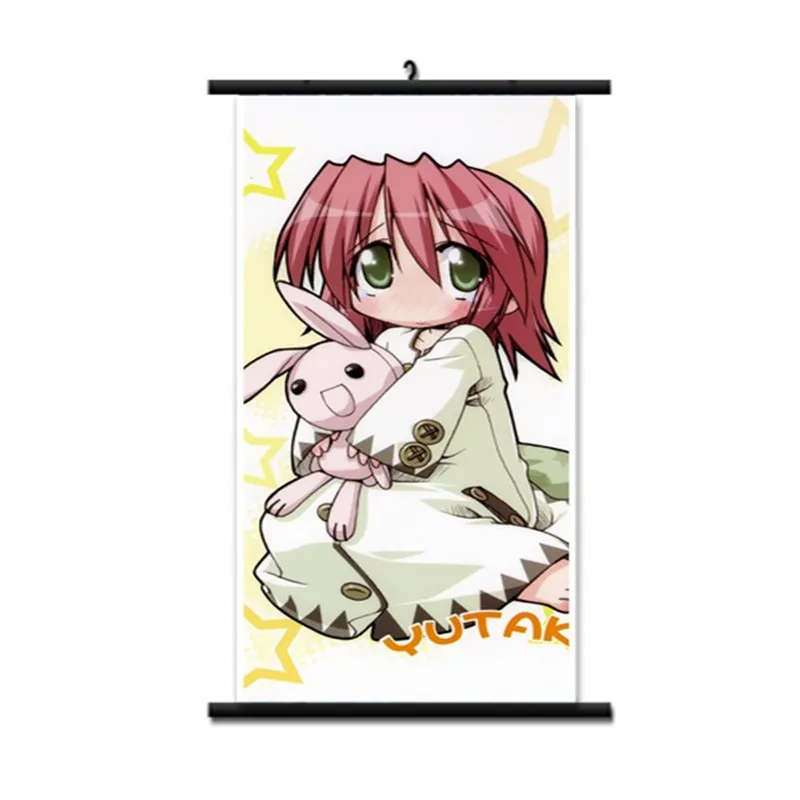 

Japanese Decorative Pictures Anime Lucky Star Izumi Konata & Hiiragi Kagami & Takara Miyuki Home Decor Wall Scroll Poster