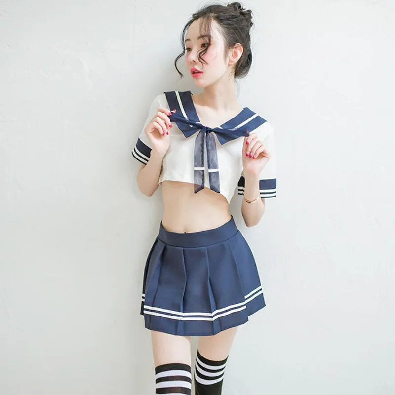Tulin Модная японская сексуальная форма костюм Чирлидера школьное белье для