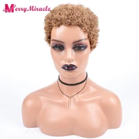 pixie cut african american hairstyles wigs afro synthetic full wigs with thin hair short synthetic hair wigs for black women