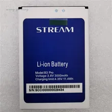 3000mAh 3.8V Battery For STREAM B3 pro Mobile Phone Batterie Bateria Replace Parts