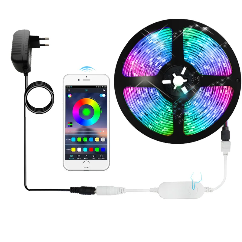 Светодиодные ленты светильник RGB 5050 2835 Водонепроницаемый полосы DC12V гибкий диода