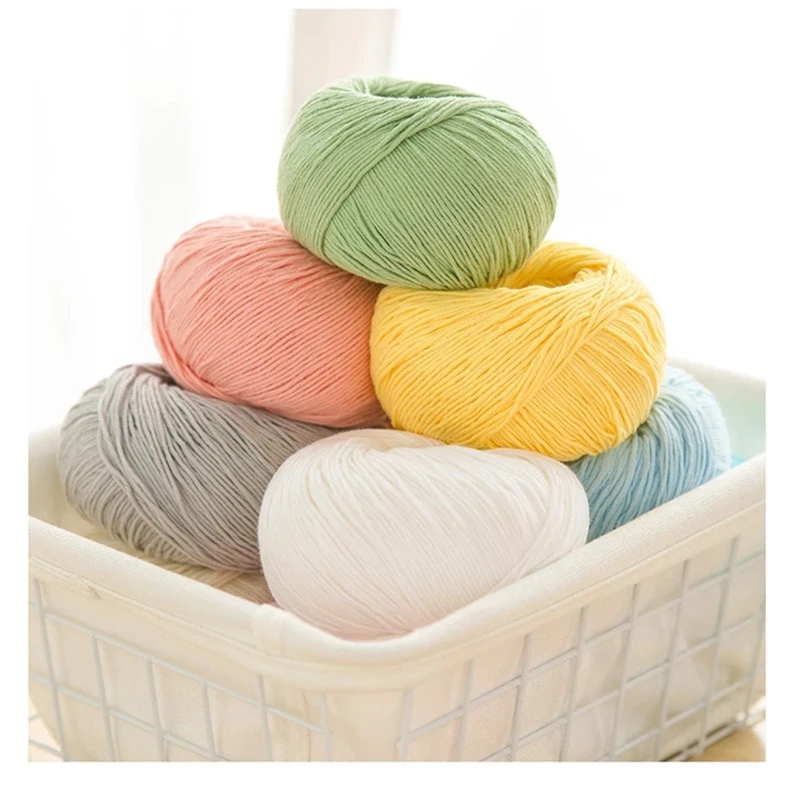 50 г/шар из мягкой молочной ткани хлопок детские пряжа для вязания крючком