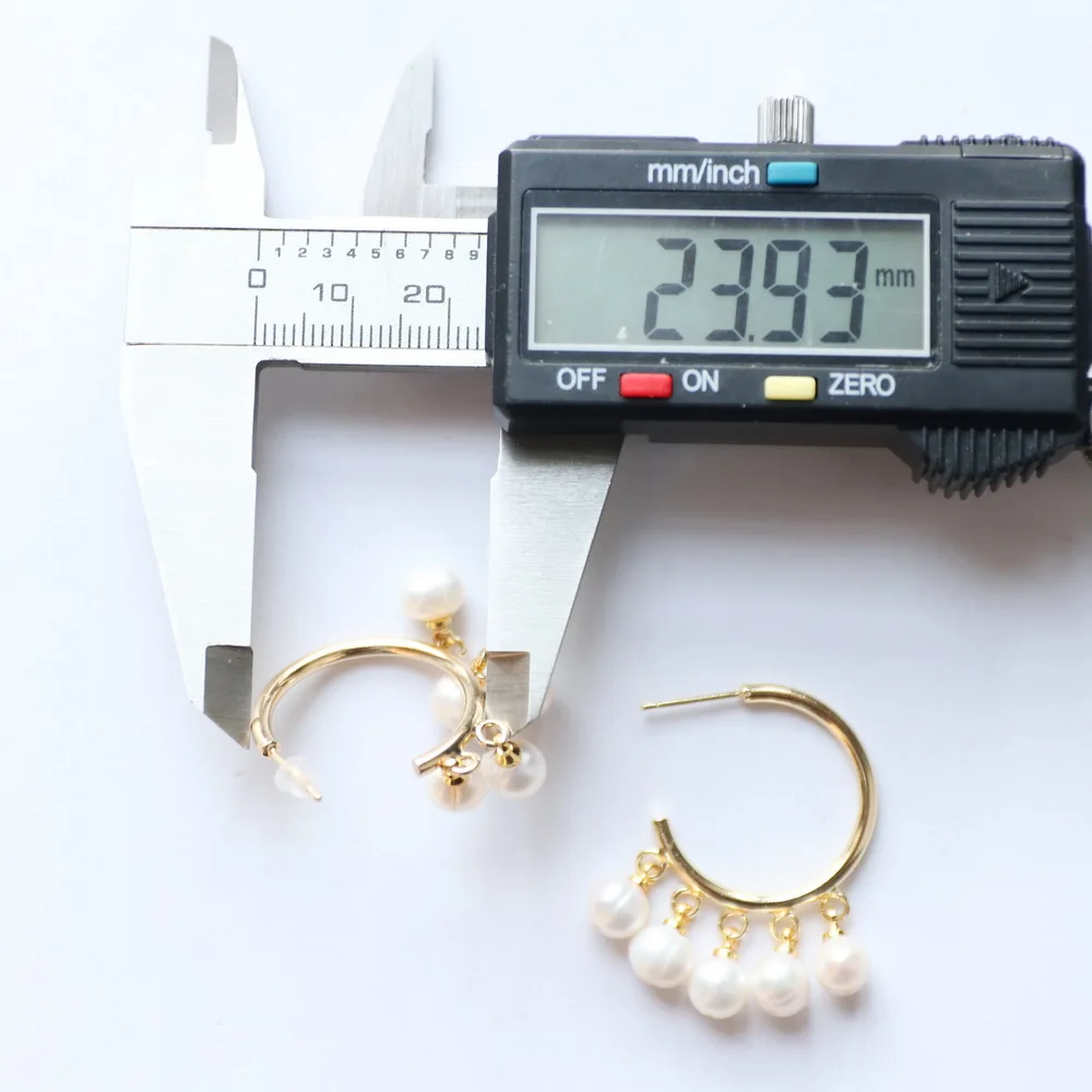 Новые модные серьги с пресноводным жемчугом латунь медь крючок праздничный