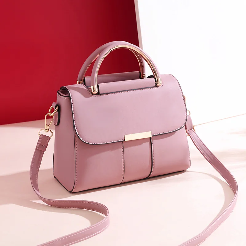 

Luxury Handbag Women PU Leather Shoulder Bag Solid Color Crossbody Bag Large Capacity Handle Bag Shopping Purse