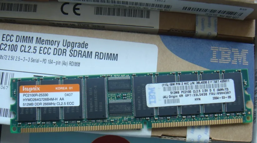 33L5038 ECC 38L4030 PC2100R 25330 AA 512MB DDR 266MHz CL2.5 PC2100 2 5 V OPT FRU 09N4307|Комплекты аксессуаров для