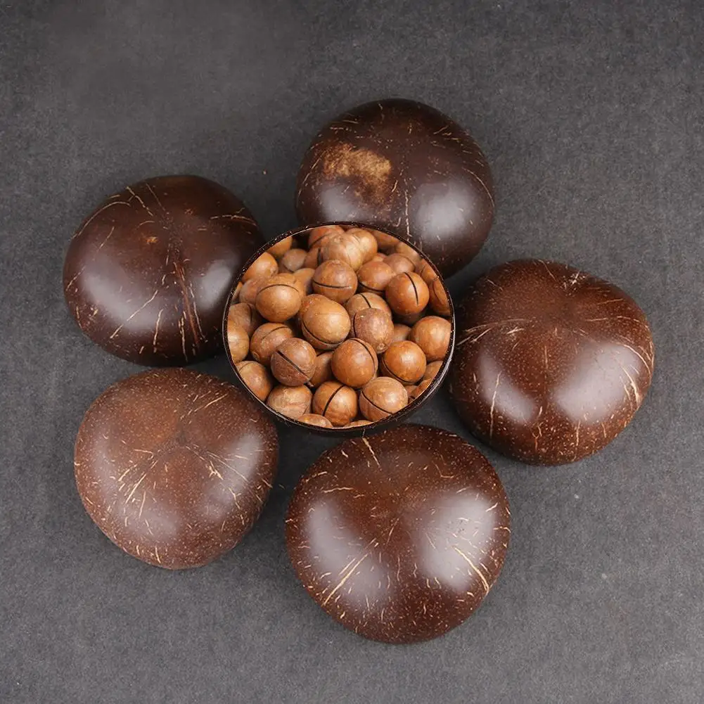 Красочный натуральный кокос окрашенная чаша настольные украшения для хранения