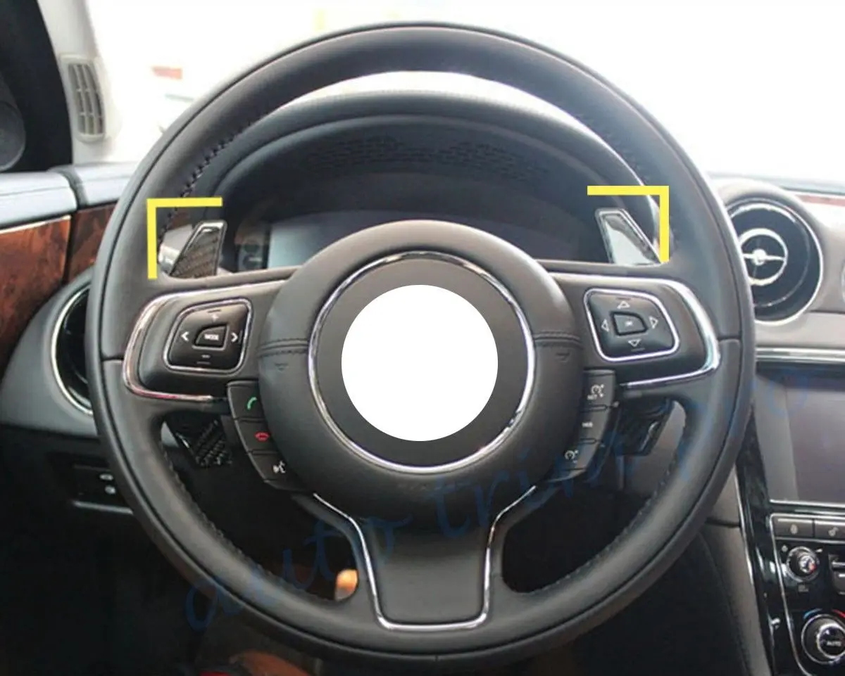Продажа Удлинитель для рулевого колеса из углеродного волокна для Jaguar XEL XE XFL XF XJ F-Type F-Pace Land Rover, аксессуары