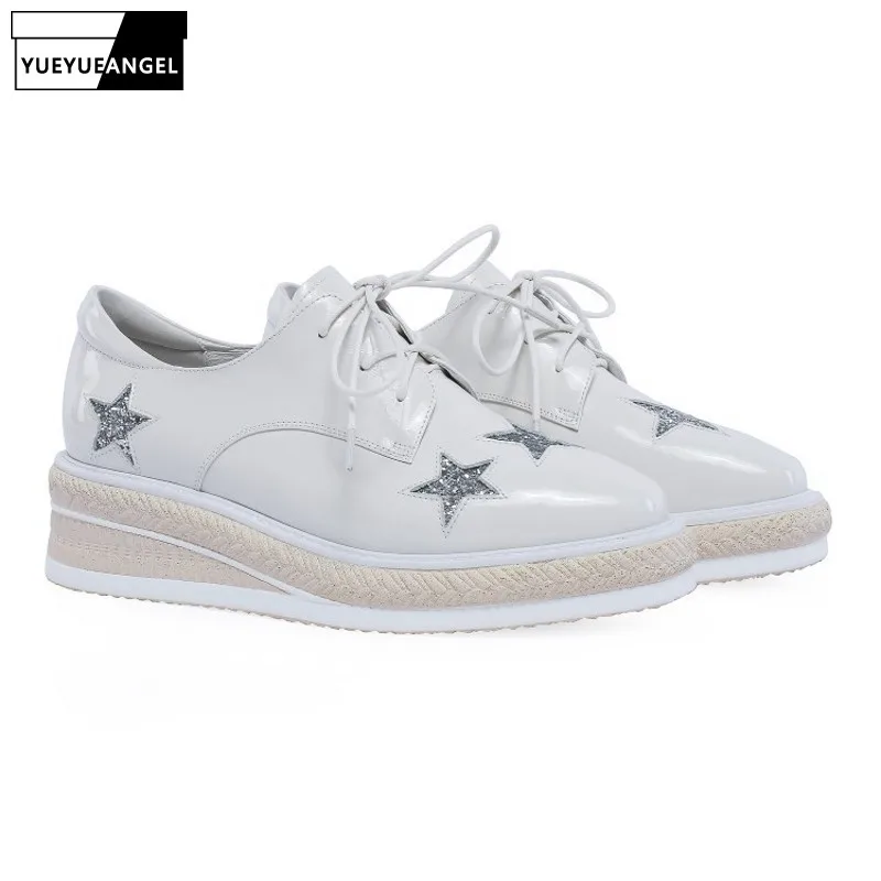 Туфли лодочки женские из натуральной кожи на толстой платформе|Женские туфли| |