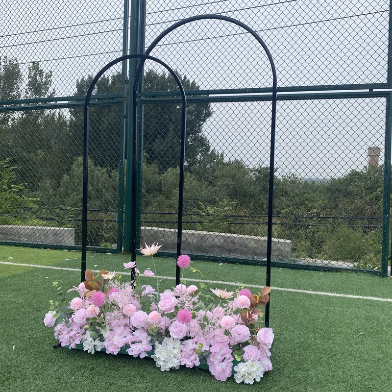 Arcos de boda de tubos de hierro en forma de n, soportes de flores de metal para boda, accesorios de fondo de flores artificiales, decoraciones de arco Bac, 1 juego = 3 piezas-4