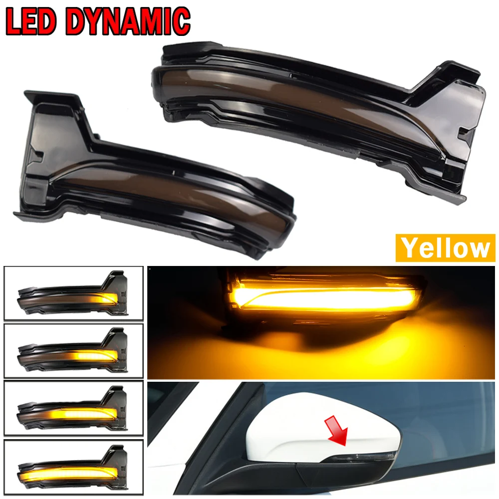 

2pcs For Ford Focus Mk4 Ab Bj 2019-2020 Dynamic Turn Signal Light LED Side Rearview Mirror Sequential Indicator
