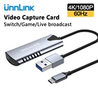 Карта видеозахвата Unnlink 4K60Hz, USB 2.0 Type C для HDMI2.0, видеозапись для PS4 игр, прямая трансляция, запись камеры