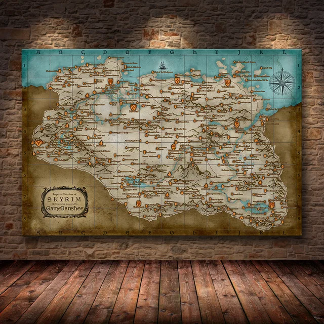 Настенные плакаты и принты Skyrim The Older свитки декоративная картина на холсте для