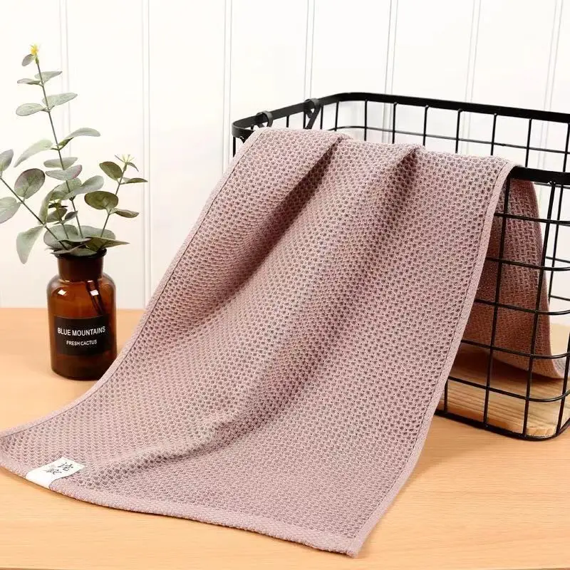 

Simple gauze pure cotton honeycomb towel group purchase gift absorbable waffle hair removal face towel