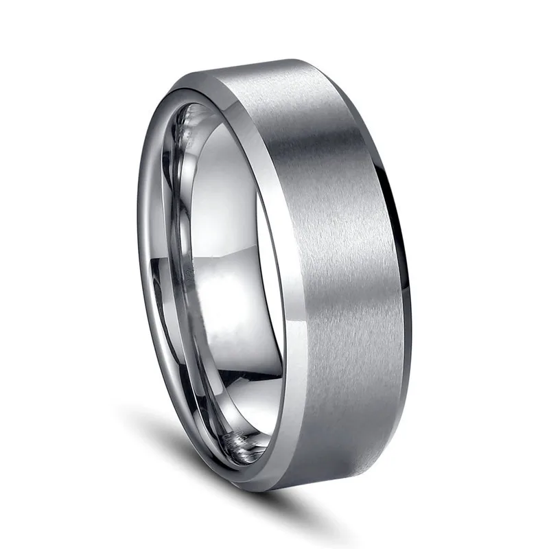

Stainless Steel Rectangular Big Pull Titanium Steel Grain Ring Jewelry Ring Retro Fashion Men's