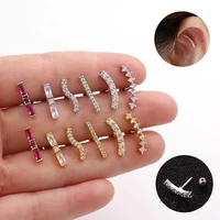 1ps fashion trend stainless steel screw pattern earbone nail earbone series products human body piercing 16g