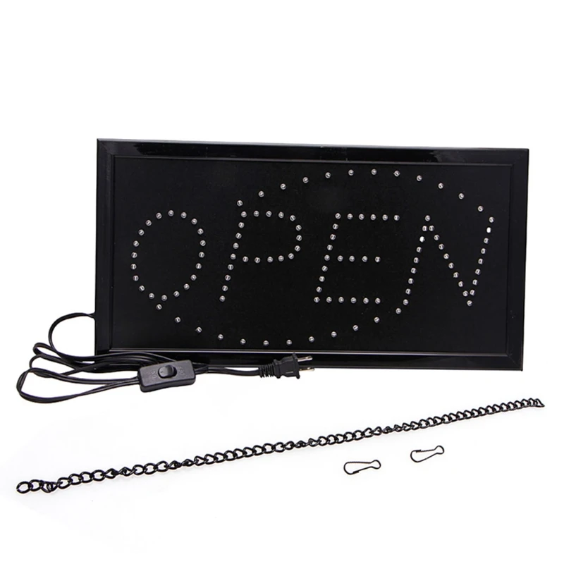 

LED Store Open Sign Logo Advertising Light Board Shopping Mall Bright Animated Motion Neon Business Billboard EU Plug