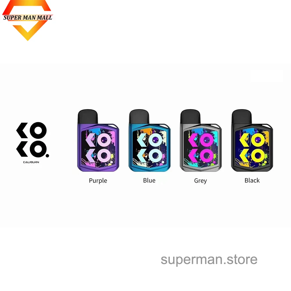 

Hot selling KOKO Prime 15w Kit with 690mAh built-in batteryit Caliburn G Pod Cartridge 2ML Coil kit VS Caliburn G Pod Kit