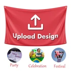 Индивидуальный флаг, печать Вашего логотипа, рекламная акция компании, полноцветный односторонний баннер клубной команды