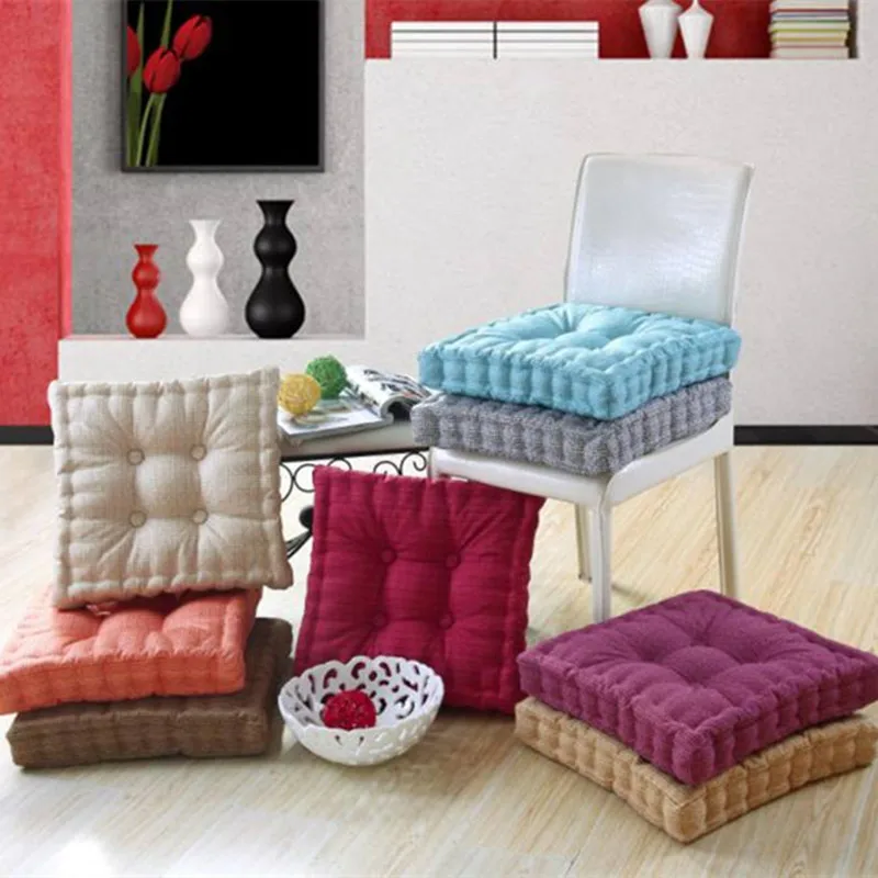 

Льняная хлопковая утолщенная Подушка для стула, Студенческая теплая подушка для стула, эркера