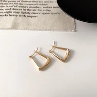 korean gold color geometric small stud earrings for women girl simple cute statement studs kpop earring fashion jewelry 2020