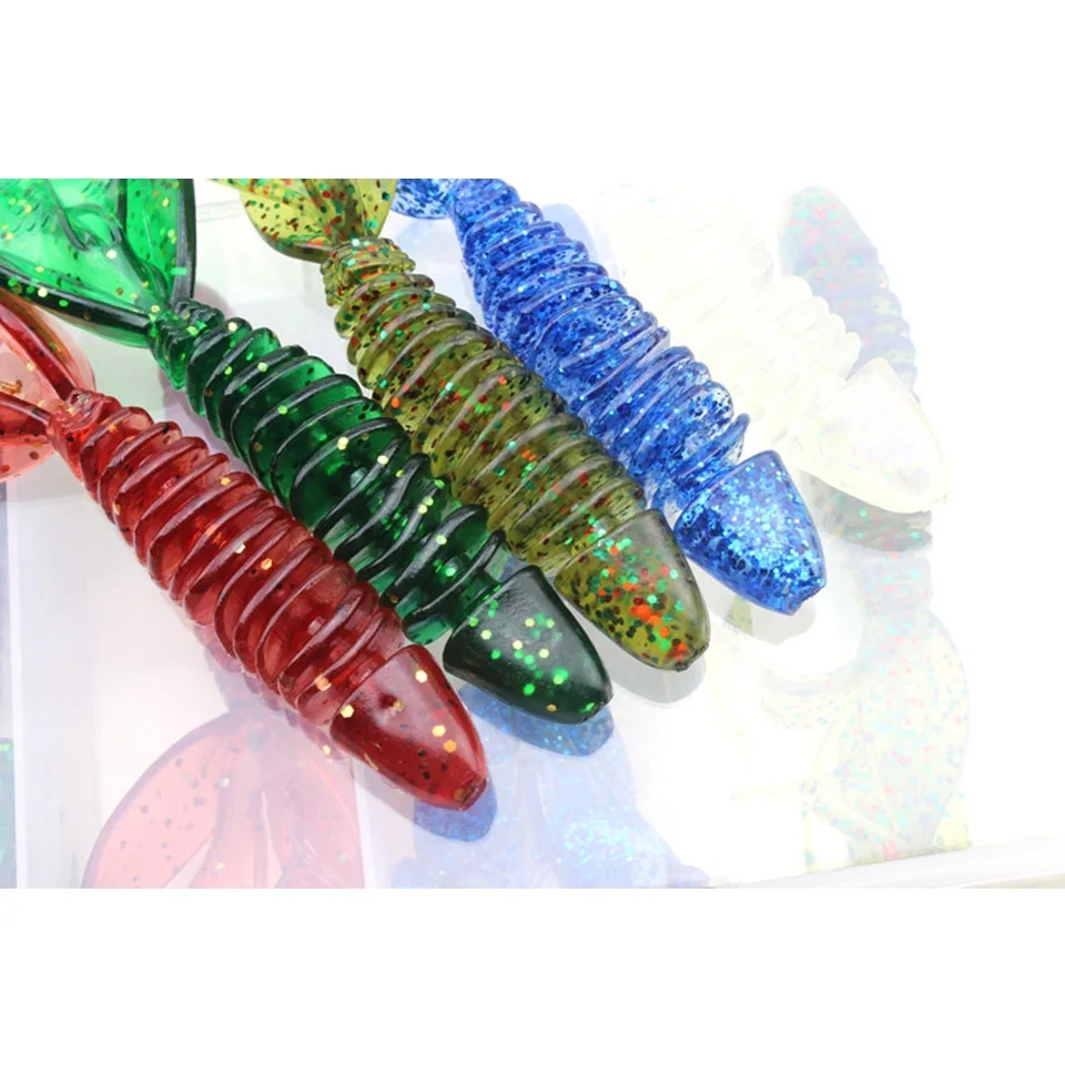 

10 шт. 10 см 8g Мягкая приманка рыболовные снасти воблер с джиг-головкой рыболовные силиконовые приманки мягкие черви креветки комплект и коробка для рыболовной снасти