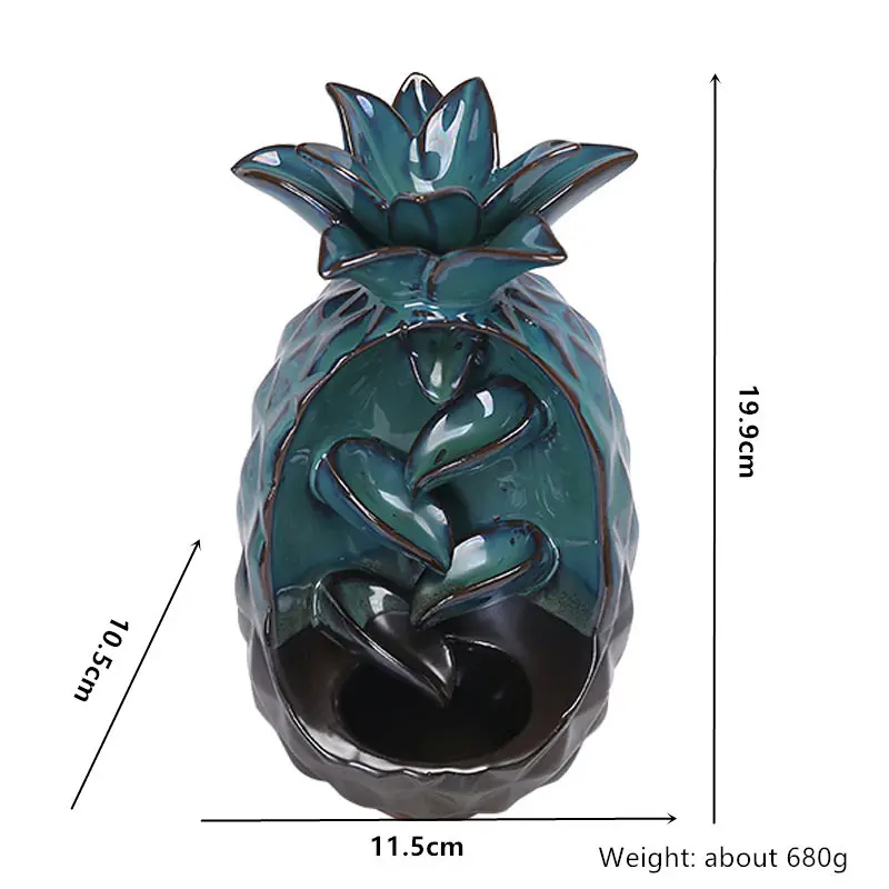 Новинка хит продаж курильница для ананаса рефлюкса черного потока ароматический