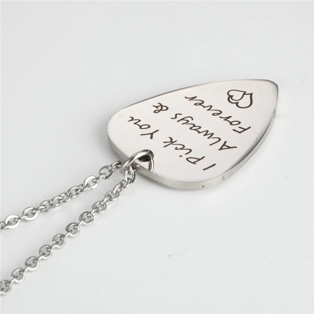 1PC Guitar Pick Necklace Charm Durable Portable Personalized Metal Pendant Plectrums Jewelry for Daily Wear Decoration | Украшения и