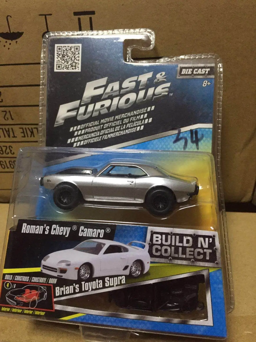 

JADA CARS 1/55 Fast and Furious Cars Roman's Chevy Camaro Simulation Metal Diecast Model Cars Kids Toys