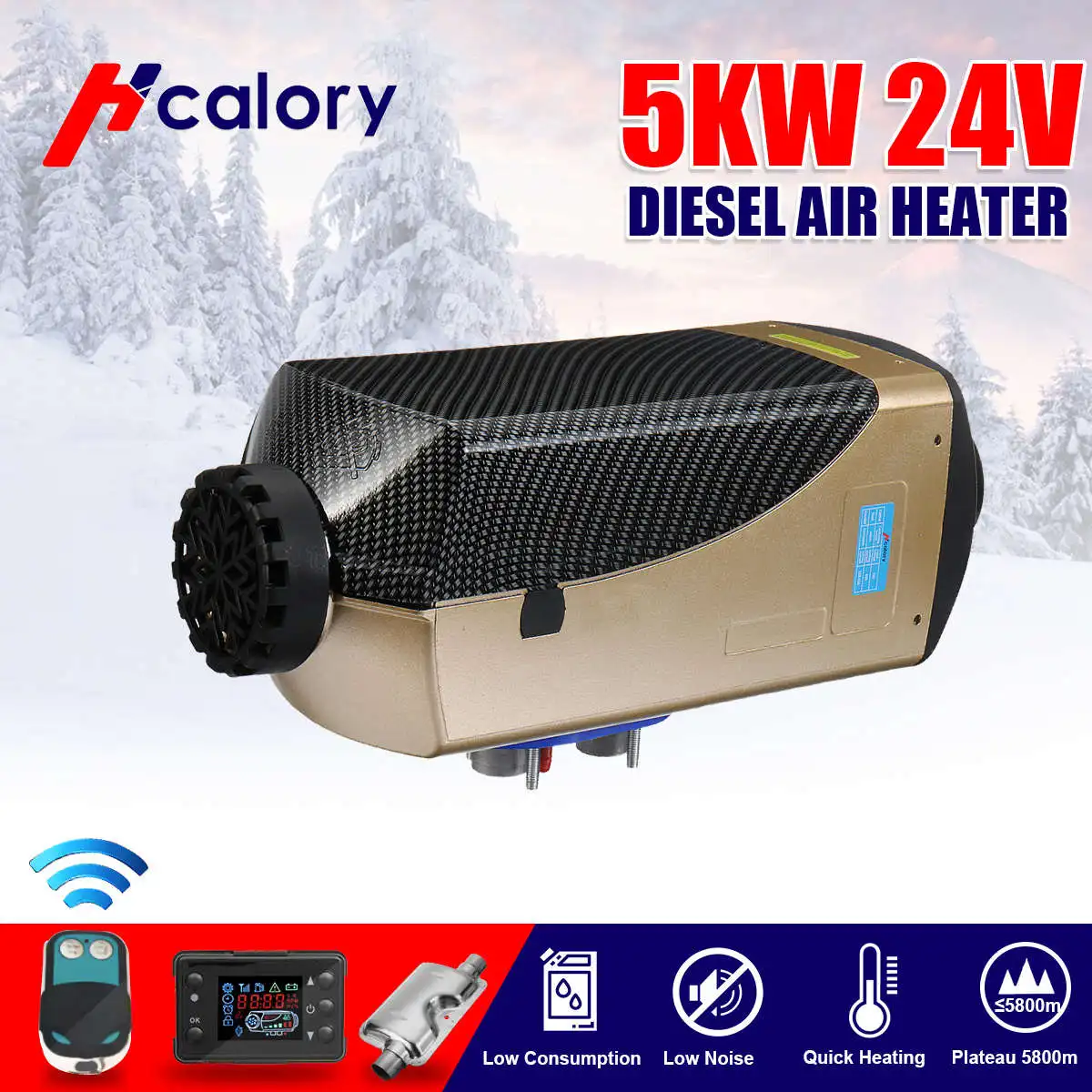 Hcalory 24V 5000KW автомобильный обогреватель воздушный дизельный Обогреватель Новый