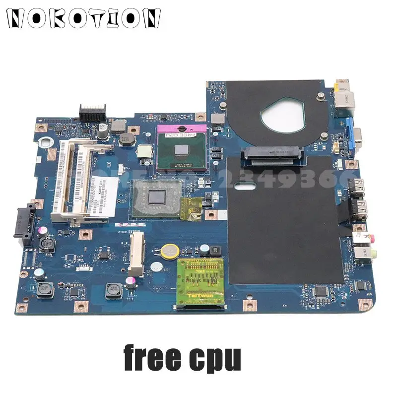 

Материнская плата NOKOTION MBN5402001 MB.N5402.001 для ноутбука Acer Emachines E525 5732z KAWF0 LA-4851P GL40 DDR2, Бесплатный ЦП