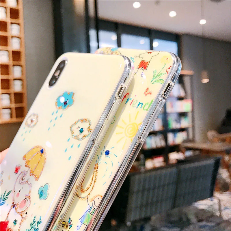 Милые голубые легкие мягкие чехлы со слоном для huawei P30Lite P20 mate 20 Pro Honor V20 20Pro 20i 9X Pro Nova 3 3i 4 5 5i задняя крышка