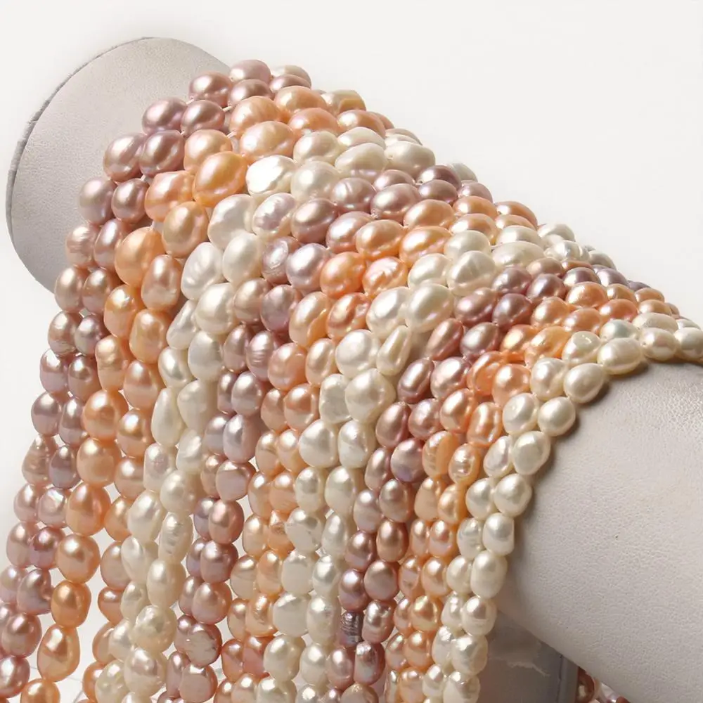 _ Белый/розовый/фиолетовый пресноводный овальный жемчуг свободные разделители