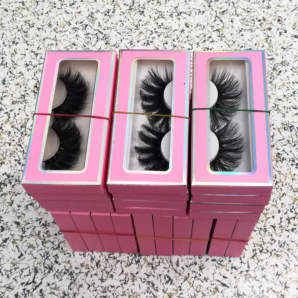 

Fabbeauty 25mm Wispy Fluffy Mink Lashes Bulk Wholesale Fake Eyelashes Natural Dramatic Mink Eyelashes With Paper Lash Box