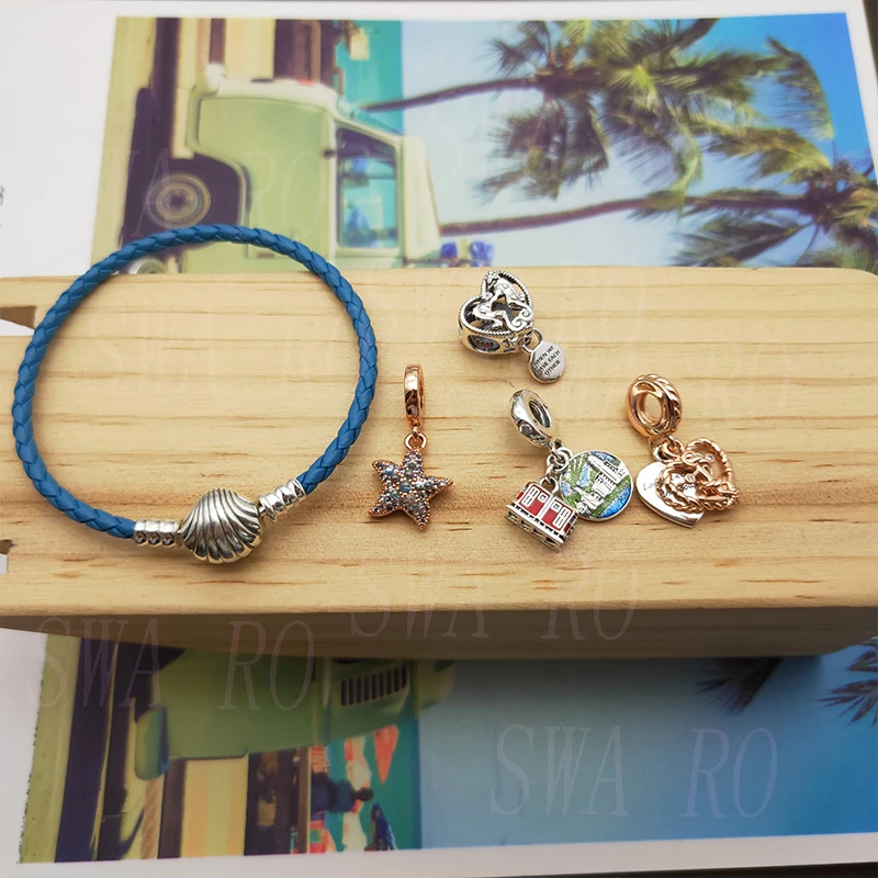 

2020 New High-quality Summer Series And Marine Design Bead Pendant Charm Original Setting Feminine Bracelet Jewelry