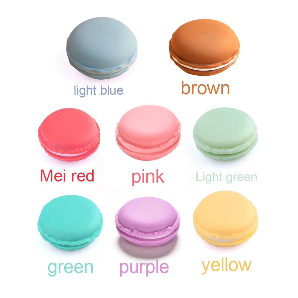 

Macaron Jewelry Box Mini Jewelry Storage Organizer Practical Portable Macaron Cake Shape Earrings Ring Necklace Containers
