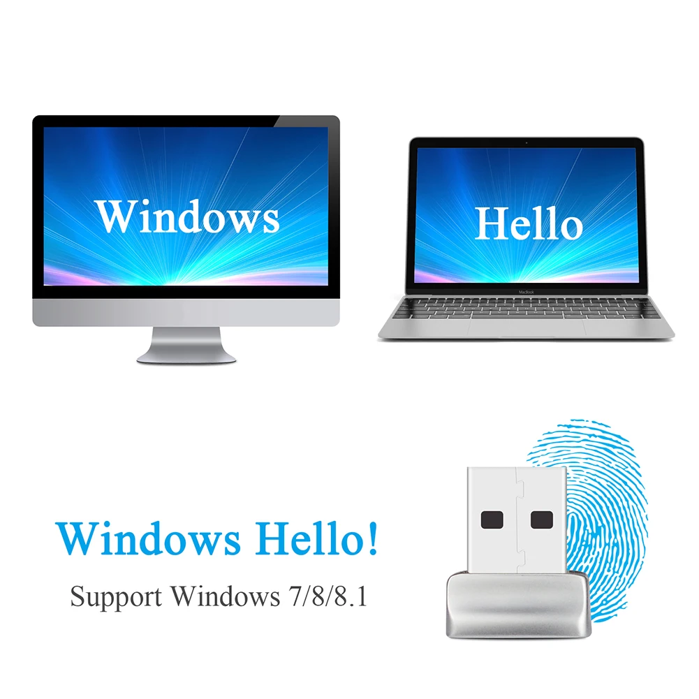 USB-сканер отпечатков пальцев для Windows 10 здравствуйте ПК телефон биометрический