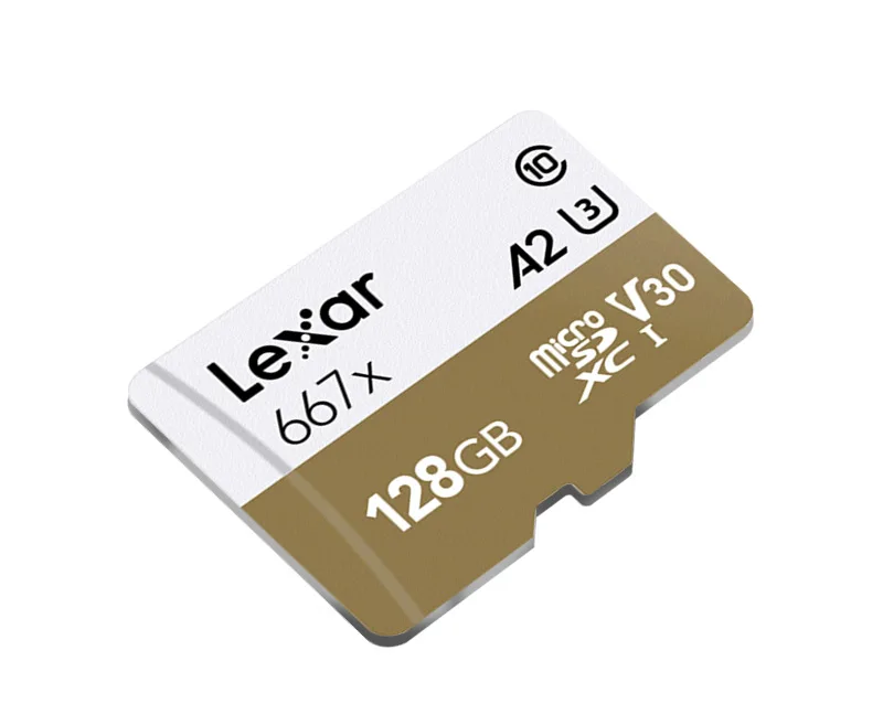 Оригинальная карта памяти Lexar 667x A2 высокая скорость 100 МБ/с./с 128 ГБ V30 класс 10 UHS-I U3 карта mirco-SD для 1080p Full-HD 3D 4K видео