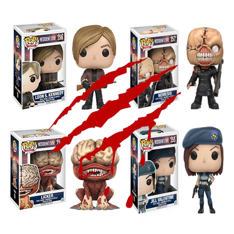 FUNKO POP Jill Valentine NEMESIS LICKER фигурка Коллекционная модель игрушки для подарки на день рождения ребенка