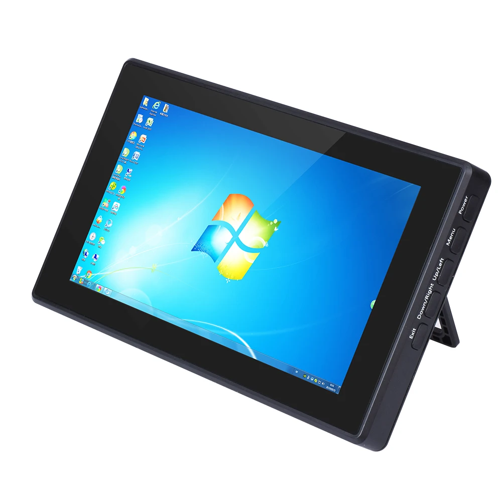 7 дюймов Raspberry Pi 4 Модель B сенсорный экран lcd 1024x600 закаленное стекло ips HDMI VGA дисплей с держателем для RPi 3B/3B