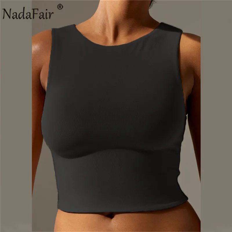 

Nadafair Tube Green Tops Sleeveless Skinny Basic Shirts Ladies Clothing Wrap Summer Double Layer Y2K 2021 Women Crop Top