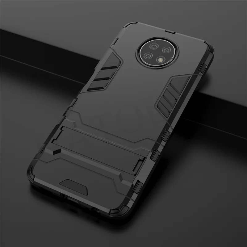 for xiaomi redmi note 9t 5g case shockproof bumper robot holder stand armor hard phone back cover redmi note 9 t pro 5g case free global shipping