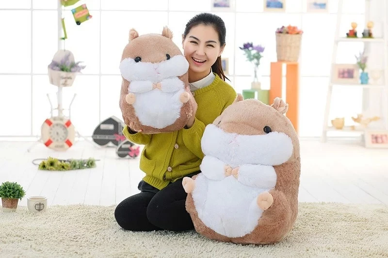 1 шт. 35 см/55 см Kawaii милый хомяк мягкая плюшевая игрушка Плюшевая Кукла чучело животное Peluche хомяк для детей