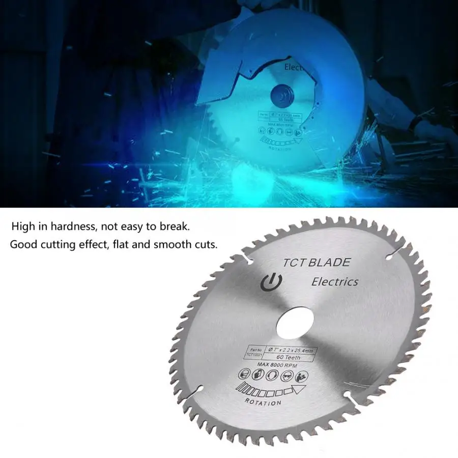 

(180mm) 60 Teeth Carbide Circular Cutting Disc for Steel Aluminum Wood Plastic